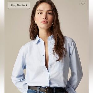 J. Crew Tall Garçon classic shirt in cotton poplin, oversized fit